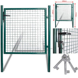 Single Door Fence Gate 100x100 cm Powder-Coated Steel 142030