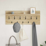 Wall-Mounted Coat Rack with Shelf Sonoma Oak 100 x 40 x 12 cm 874445
