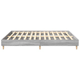 Bed Frame without Mattress Grey Sonoma 160x200cm Engineered Wood 3329035