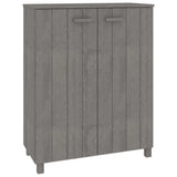 Shoe Cabinet HAMAR Light Grey 85x40x108 cm Solid Wood Pine 340519