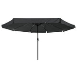 Garden Parasol Anthracite 395 x 395 x 245 cm Polyester 42003646