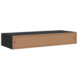 Wall-mounted Drawer Shelf Black 60x23.5x10cm MDF 330257