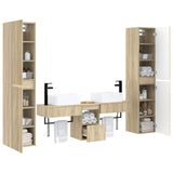 Bathroom Furniture Set 5 pcs Sonoma Oak 33 x 34.5 x 160 cm 3406015