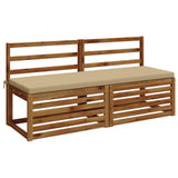2-Piece Bench Cushions SOEST 2 pcs 100% Polyester Beige 949455