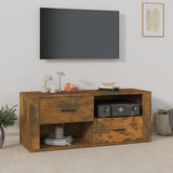 TV Cabinet Smoked Oak 100x35x40 cm Engineered Wood 823104