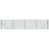 Wire Mesh Fence with Flange Green 1.4x10 m 154147