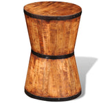 Hourglass Stool Rough Mango Wood 241637