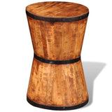 Hourglass Stool Rough Mango Wood 241637
