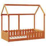 Kids' House Bed Frame without Mattress Wax Brown 80x160 cm 850697