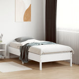 Bed Frame without Mattress White 90x190 cm Single Solid Wood Pine 842727