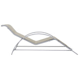 Sunlounger Textilene and Aluminium Cream 310535