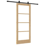 Sliding Door ORKDAL Natural and Black 83 x 202 cm 3331997