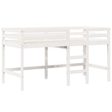 High Sleeper Bed without Mattress White 80x200 cm Solid Wood Pine 3282056