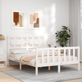 Bed Frame without Mattress White 120x200 cm Solid Wood Pine 3192552