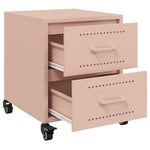 ZNTS Bedside Cabinets 2 pcs Pink 36x39x43.5 cm Steel 846629