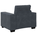 Sofa Set with Cushion 3 pcs Grey 221 x 78 x 80 cm Velvet 3324640
