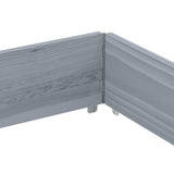 Pallet Collar Grey 150x100 cm Solid Wood Pine 4010303