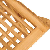 Folding Garden Chair Set of 2 Natural Wood Solid Teak Wood Medium 362761