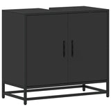 ZNTS Bathroom Sink Cabinet Black 65x33x60 cm Engineered Wood 849264