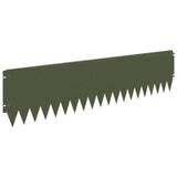 Lawn Edging 20 pcs 103 x 25 cm Steel Olive Green 8008399