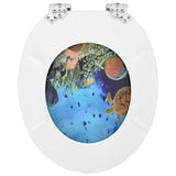 Soft-Close Toilet Seat 2 pcs Deep Sea Blue 44 x 38 cm MDF board 3414545