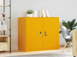 Storage Cabinet Mustard Yellow 90 x 40 x 105 cm Steel 891649