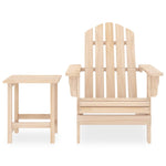 Garden Adirondack Chair with Table Solid Fir Wood 315922