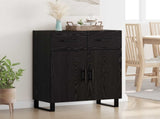 Sideboard Black Oak 69.5 x 34 x 90 cm Engineered Wood 882310