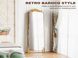Full Length Mirror, 50 x 160 cm Floor Mirror with Baroque Metal Frame for Bedroom, Living Room, T3398P555114