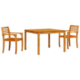 Garden Dining Set 3 pcs Brown Solid Acacia Wood 3375671