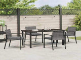 Garden Dining Set 5 pcs Grey Powder-Coated Steel 3379256
