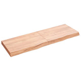 Bathroom Countertop Light Brown 120x40xcm Treated Solid Wood 3156140