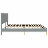 Bed Frame with Headboard Light Grey 180 x 200 cm Fabric 42027615