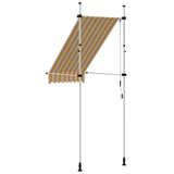 145831 Manual Retractable Awning 100 cm Orange and White Stripes