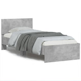 Bed Frame without Mattress with LED Lights Concrete Grey 90x200 cm 838809