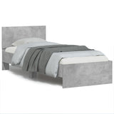 Bed Frame without Mattress with LED Lights Concrete Grey 90x200 cm 838809