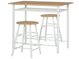 Bar Table Set, Bar Table and Stools Set, Footrest and Storage Shelf, for Kitchen, Dining Room, Pub, T3398P343146