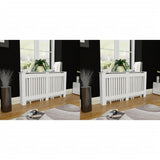 Radiator Covers 2 pcs White 152 cm Engineered Wood 276004