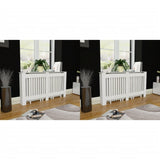 ZNTS Radiator Covers 2 pcs White MDF 152 cm 276004