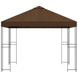 Gazebo 3 x 3 m Brown Polyester and Steel 190 gsm 900336