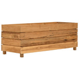 Raised Bed 100x40x38 cm Recycled Teak Wood and Steel 47422