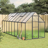 Greenhouse with Base Frame Anthracite 445x169x195 cm Aluminium 3266334