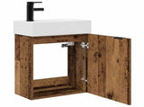 Bathroom Vanity Unit with Tap Old Wood 45.5 x 22.5 x 84 cm 889431