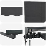 Retractable Awning Manual Grey and anthracite 350 x 250 cm 3330224
