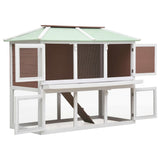 Animal Rabbit Cage Double Floor Brown Wood 170850