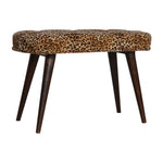 Leopard Print Deep Button Bench IN1272