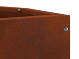 Corner Planter Rusty 30 x 30 x 35 cm Weathering steel 883660