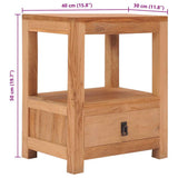 bedside Cabinet 40x30x50 cm Solid Teak Wood 287228