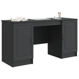 Desk with Shelf Black 142.5 x 50 x 75 cm Engineered Wood 3414640