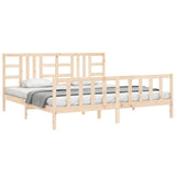 Bed Frame without Mattress 200x200 cm Solid Wood Pine 3191991